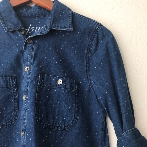 m a d e w e l l ♡ Chambray Dot Top XS - Picture 7 of 8